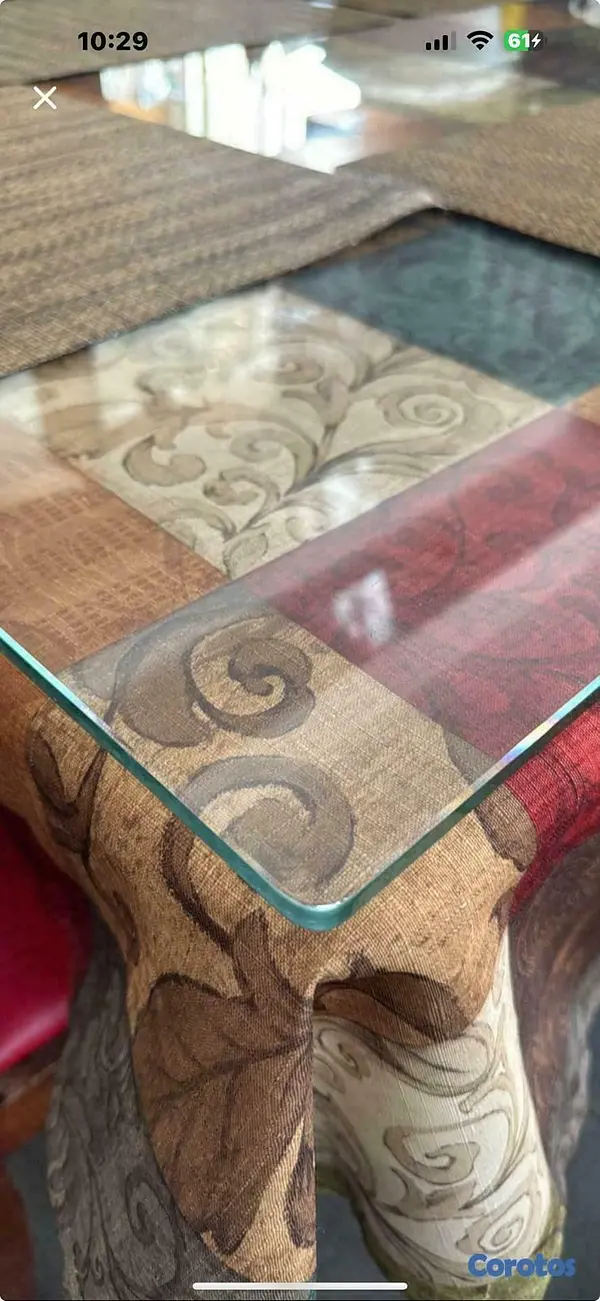 muebles y colchones - 8 plazas de comedor con vidrio templado 5