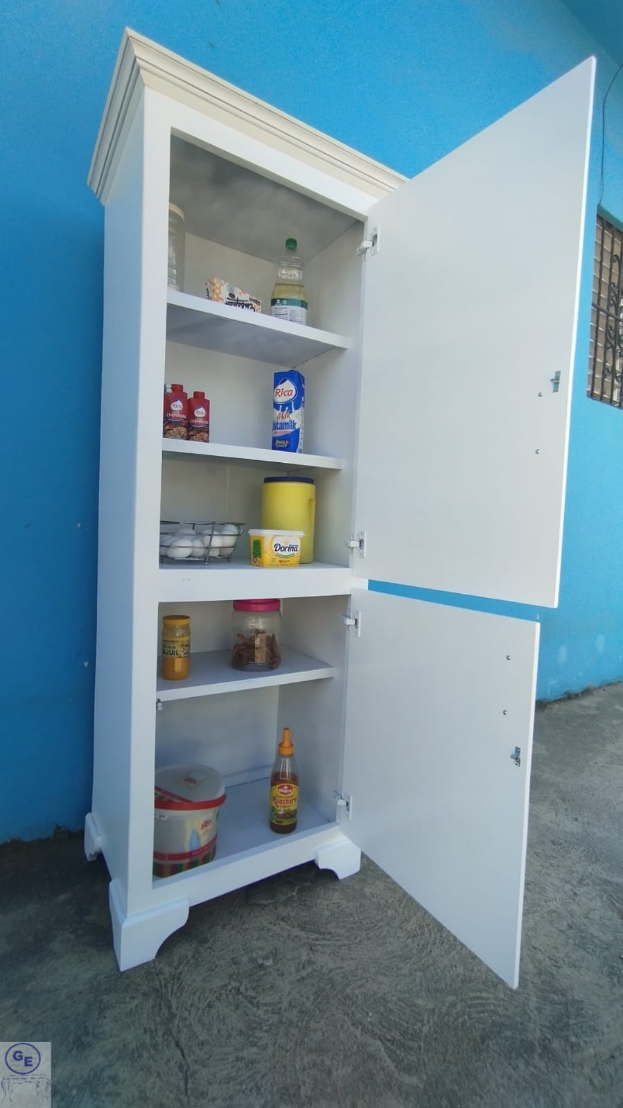 muebles y colchones - Despensa blanca de cocina  0