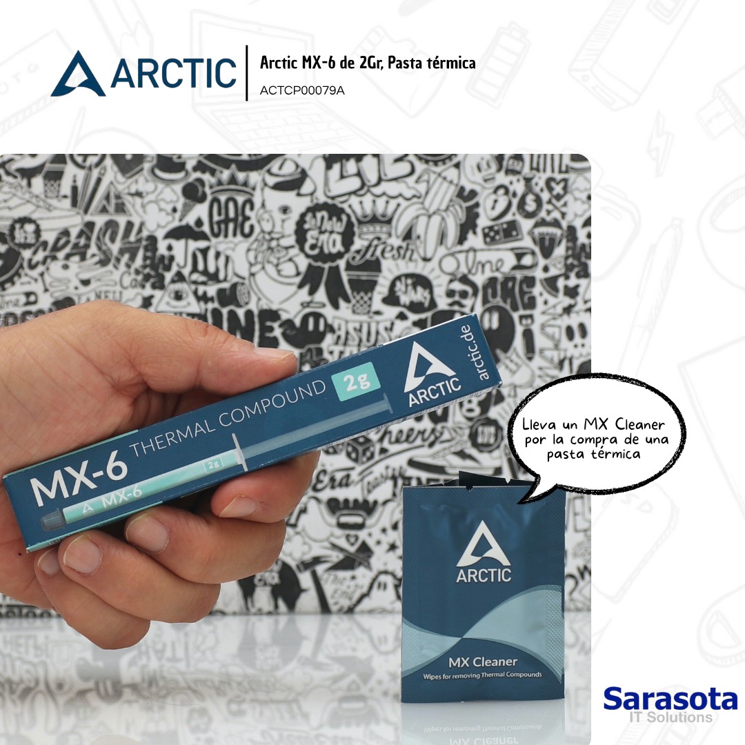 accesorios para electronica - Pasta térmica Arctic MX-6 de 2gr. mas regalo  0