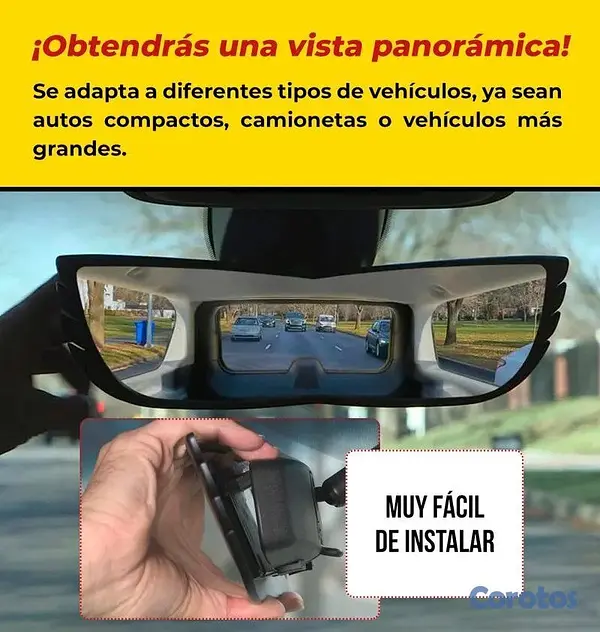 accesorios para vehiculos - Espejo Retrovisor Panorámico de 160° De Amplitud A 3