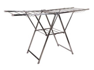 herramientas, jardines y exterior - Tendedero fuerte reforzado de metal plegable portatil ideal para balcon 1