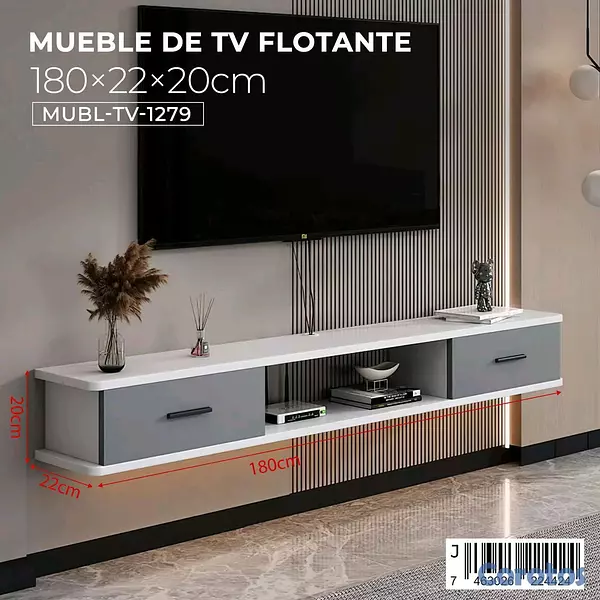 decoración y accesorios - mueble flotante para tv 2