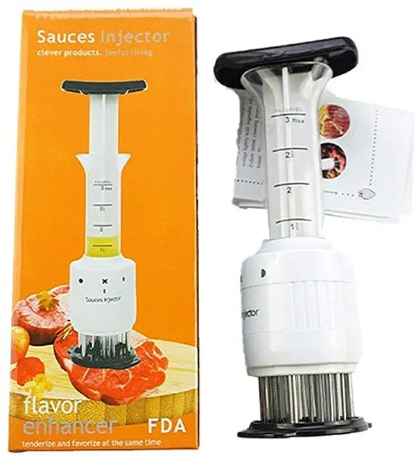 cocina - Inyector De Salsas Para Carne Profesional Aguja Ablandadora, 4