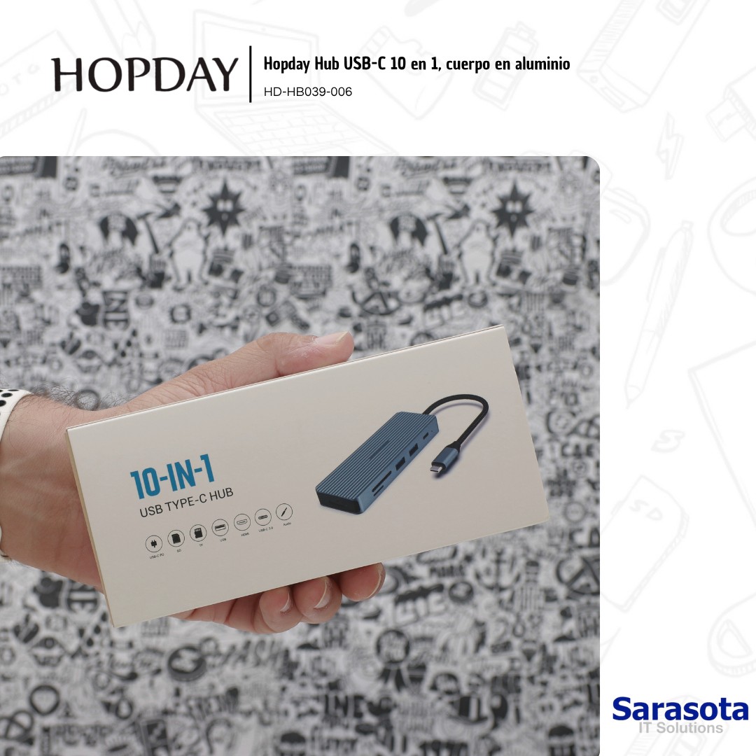 accesorios para electronica - HopDay Hub USB-C 10 en 1 0
