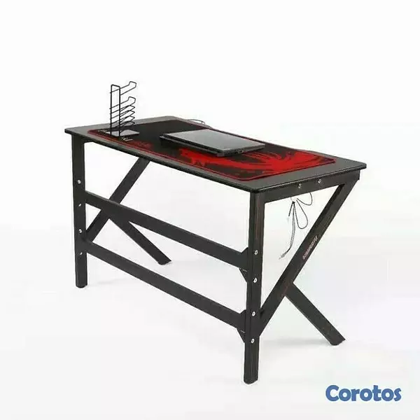 muebles y colchones - Mesa escritorio gamer ergonomico para computadoras 3