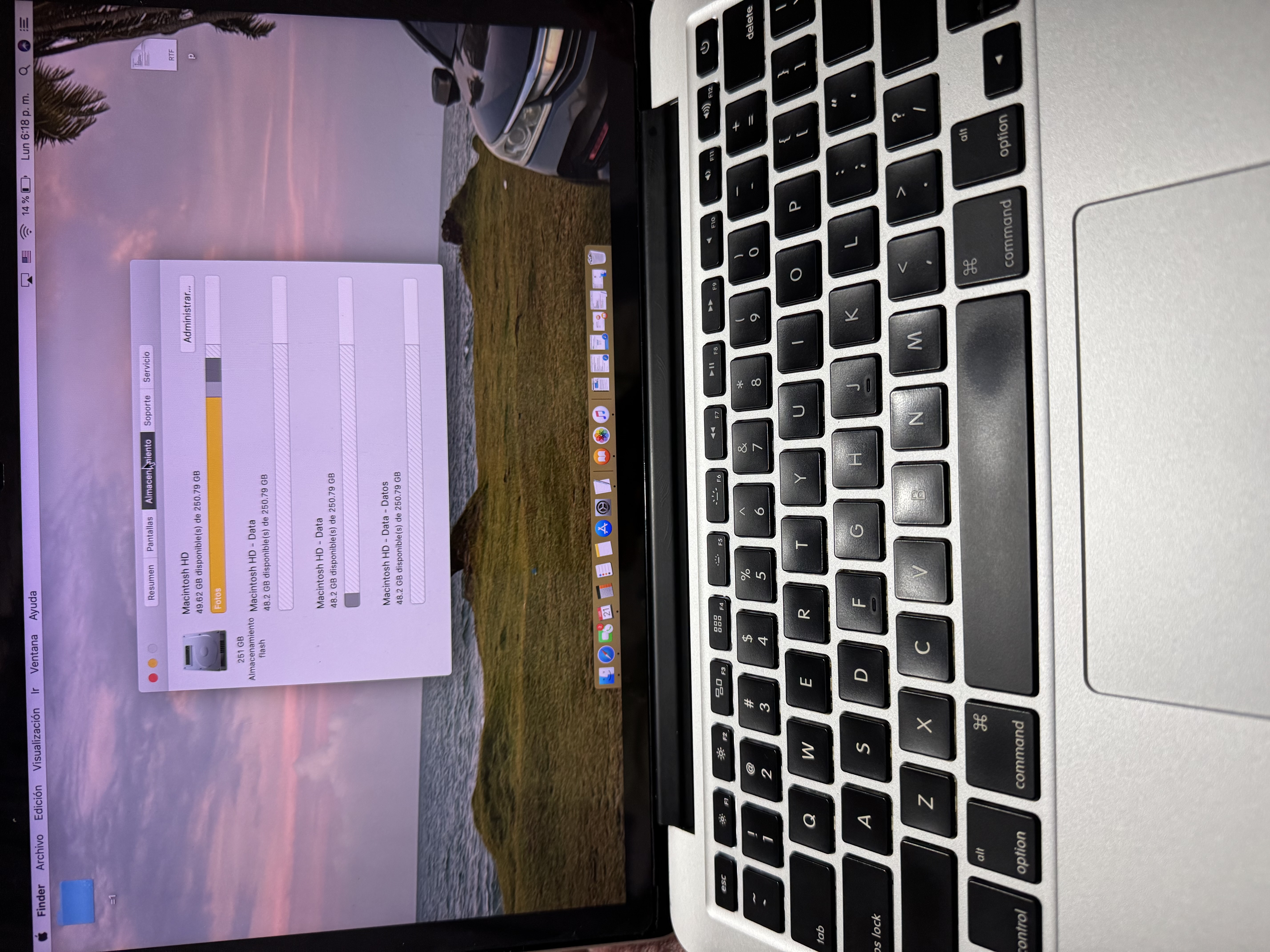 computadoras y laptops - MacBook Pro 2013 256gb 1