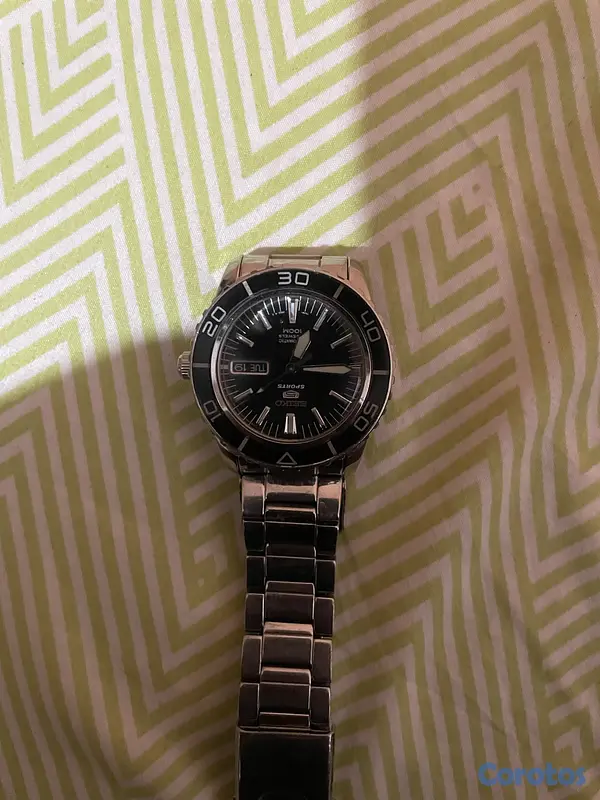 joyas, relojes y accesorios - Seiko 5 sport cara negra  2