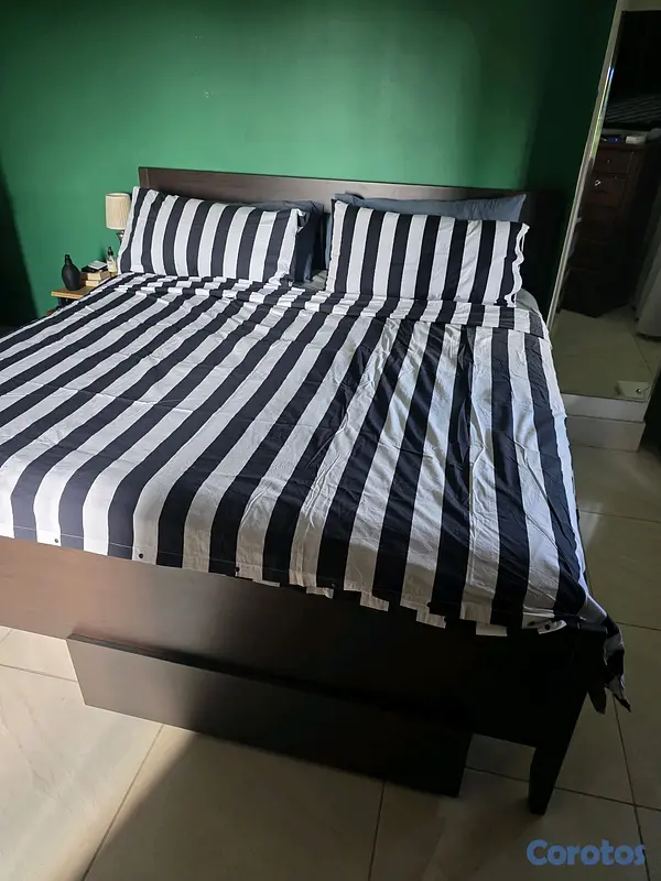 muebles y colchones - Cama King + Colchón + 2 Gavetas 4