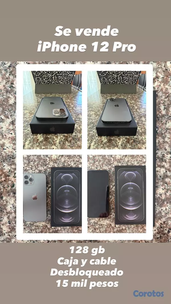 celulares y tabletas - iPhone 12pro 128gbs RD$15,000  1