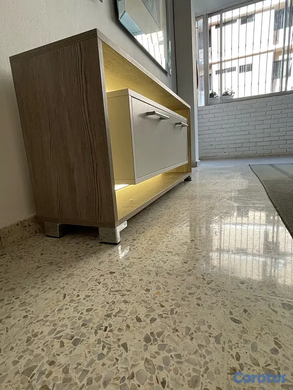 muebles y colchones - MODERNO MUEBLE DE TELEVISIÓN CON LUCES LED  2