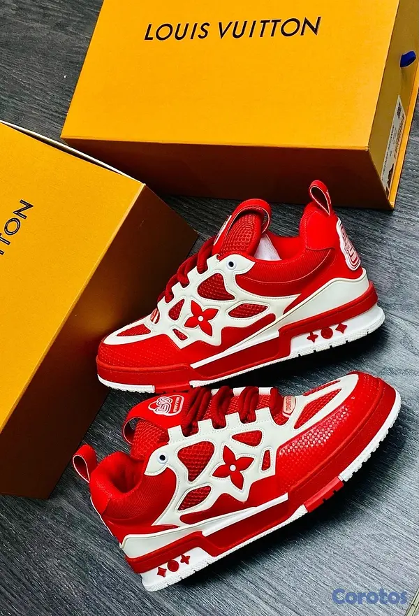 zapatos unisex - Calzado Louis Vuitton LV Blanco White Tenis Teni Sneaker Sneakers 2K25 🐔 9
