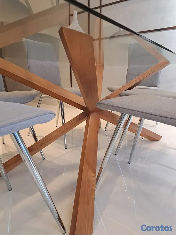 muebles y colchones - Vendo comedor de 6 sillas como nuevo 3