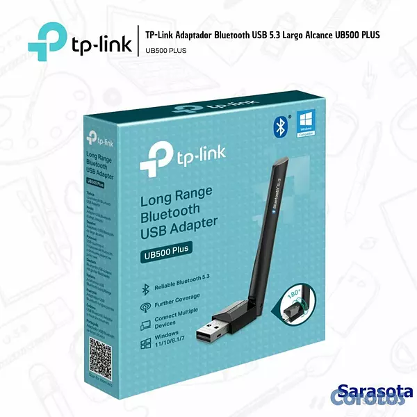 accesorios para electronica - TP-Link Adaptador Bluetooth USB 5.3 Largo Alcance  4