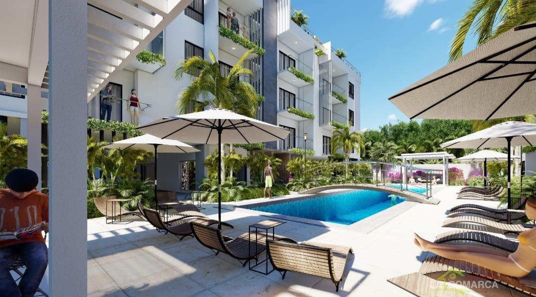 apartamentos - Apartamentos de Venta en  Bávaro Punta Cana. Proyecto Cerrado Palm Beach 1