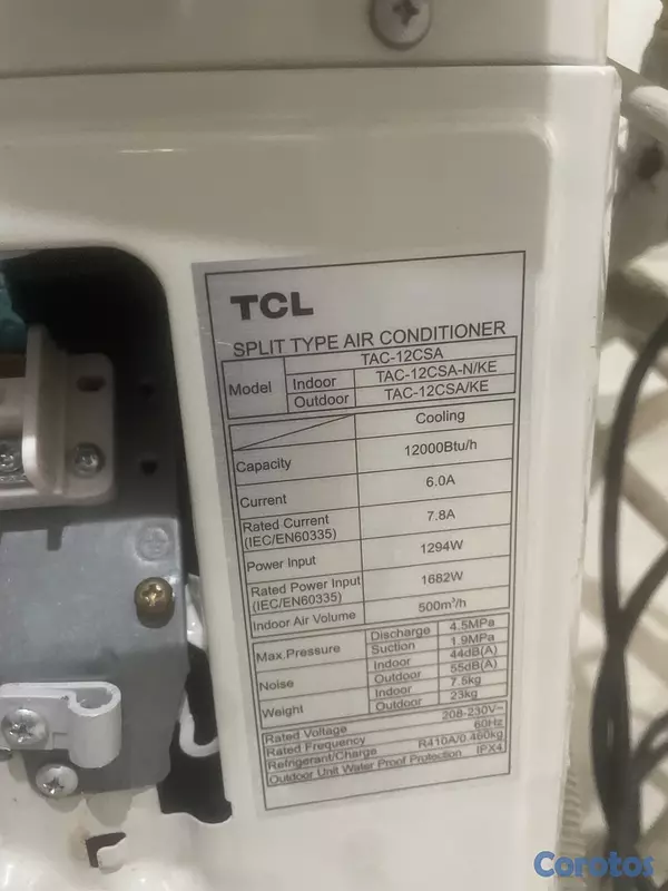 aires acondicionados y abanicos - Vendo aire acondicionado TCL como nuevo  5