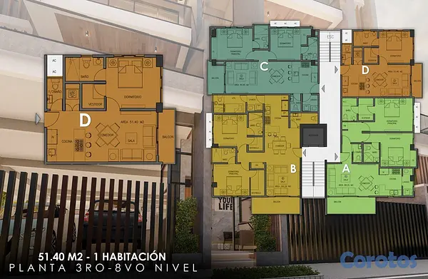apartamentos - Torre S, Urb. Real, Apto 3B 4