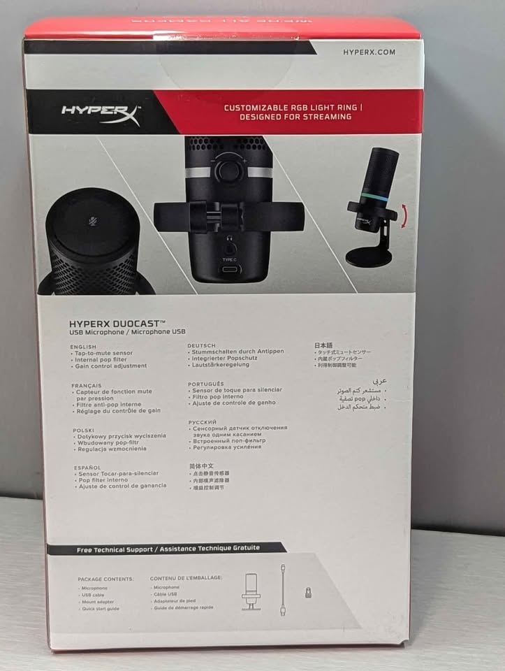 accesorios para electronica - Micrófono USB Hyper X DuoCast 3