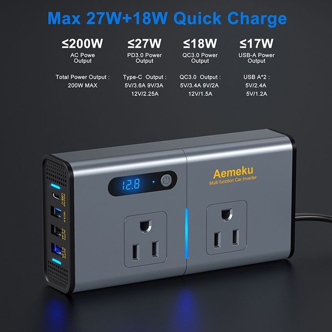 accesorios para electronica - POWER INVERTER 300W D.WORLD DW-7611 1