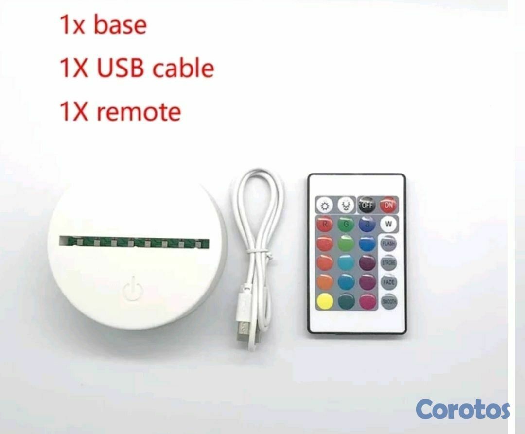 otros electronicos - Bases LED con control remoto para diseñó en acrílico 
