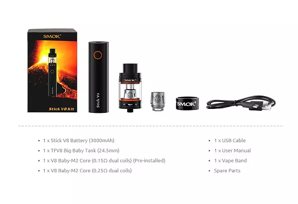hobby y coleccion - Vaper Smok Stick V8 + Liquido Vape Electronico  5