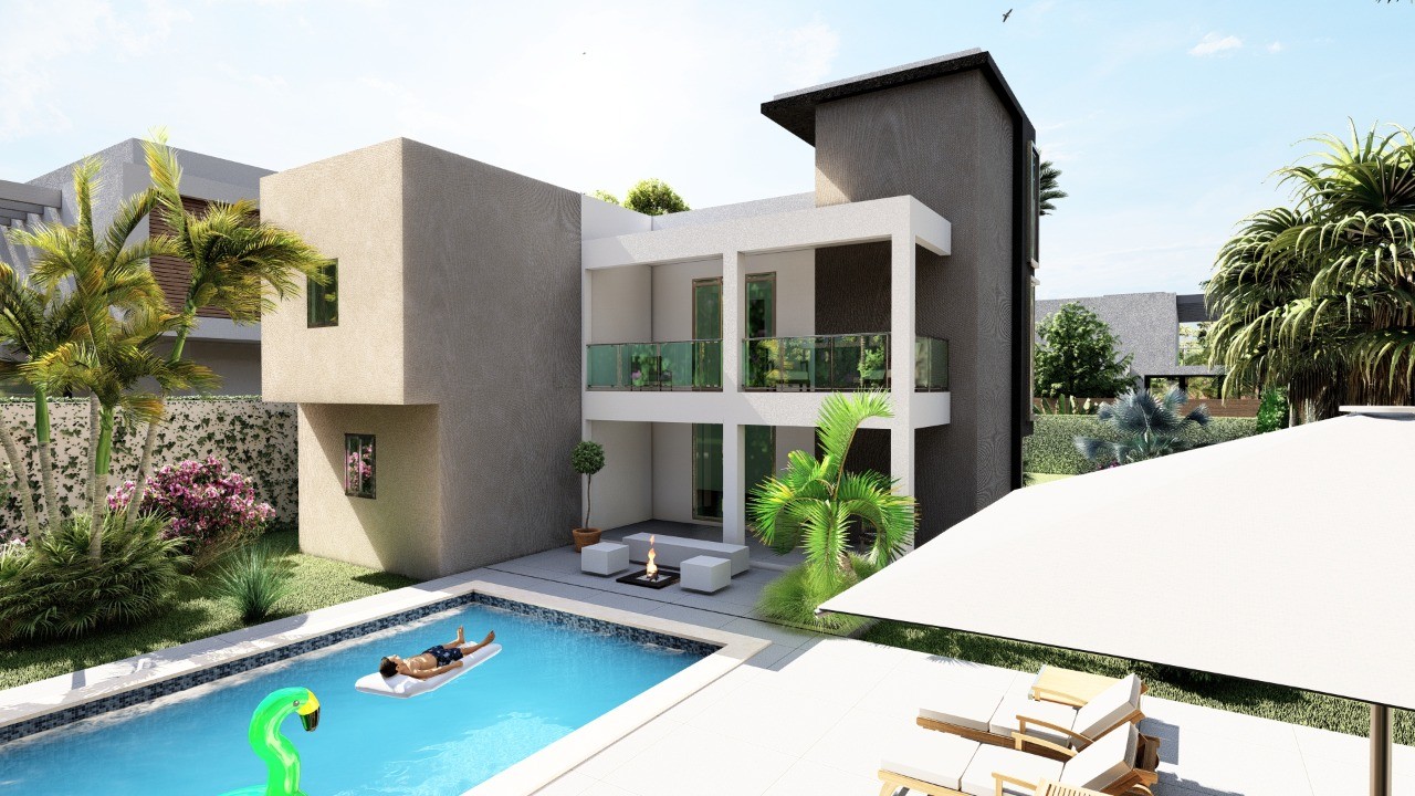 casas vacacionales y villas - villa moderna en zona residencial de pop con excelente ubicación y detalles. 0