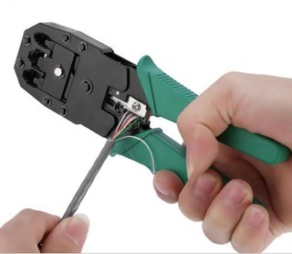 herramientas, jardines y exterior - Alicate de red Herramienta de crimpado de OB-315 con pelacables cable 2