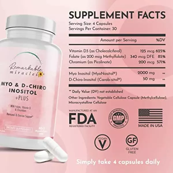 Salud y Equipamiento Médico - Inositol 120caps 2000mg 2