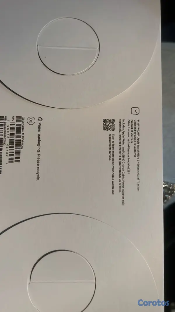 celulares y tabletas - Apple Watch Ultra3 49mm natural titanium  2