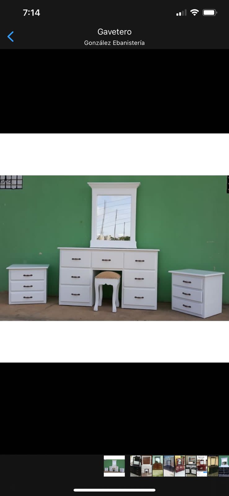 muebles y colchones - Peinadora color blanco  0