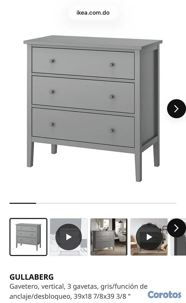 muebles y colchones - Gavetero 3 gavetas GULLABERG 3