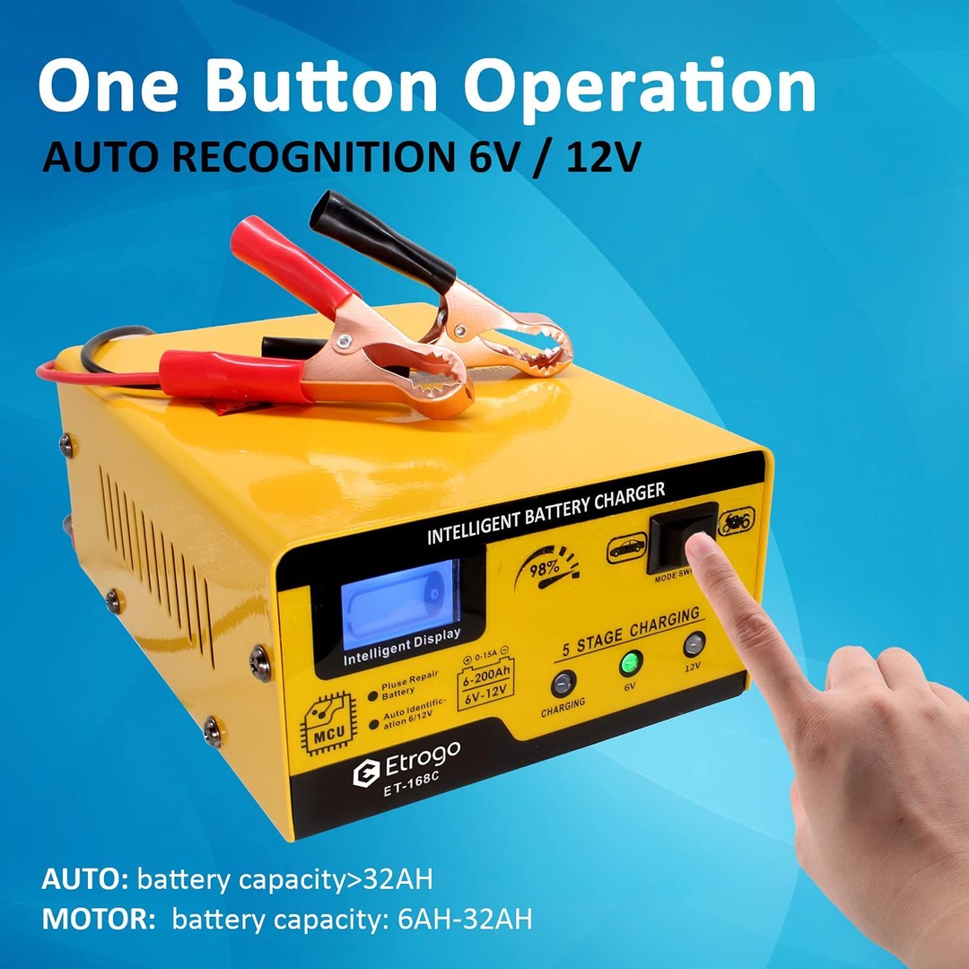 equipos profesionales - Cargador de bateria automatico 12V 24V 15A para vehiculo motor 1