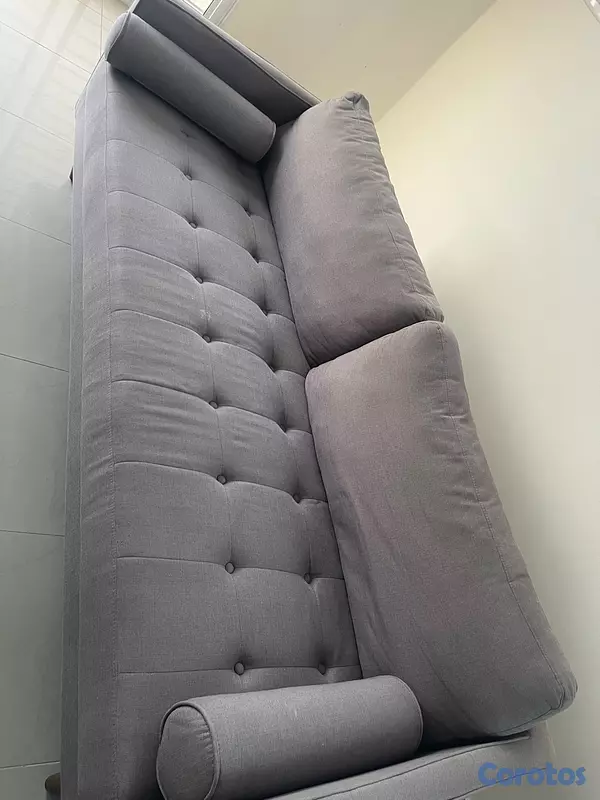 muebles y colchones - Juego de muebles gris. Uno de 2 plazas, y uno de 3 plazas.  5