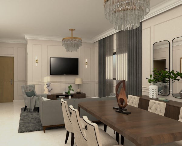 apartamentos - Proyecto en venta Punta Cana #24-138 tres dormitorios, áreas sociales.
 2