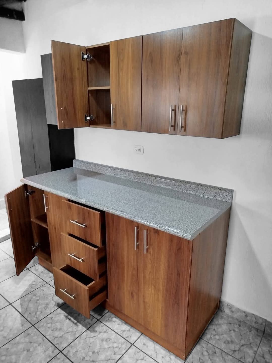 muebles y colchones - Gabinetes de cocina en melamina pequeña  0