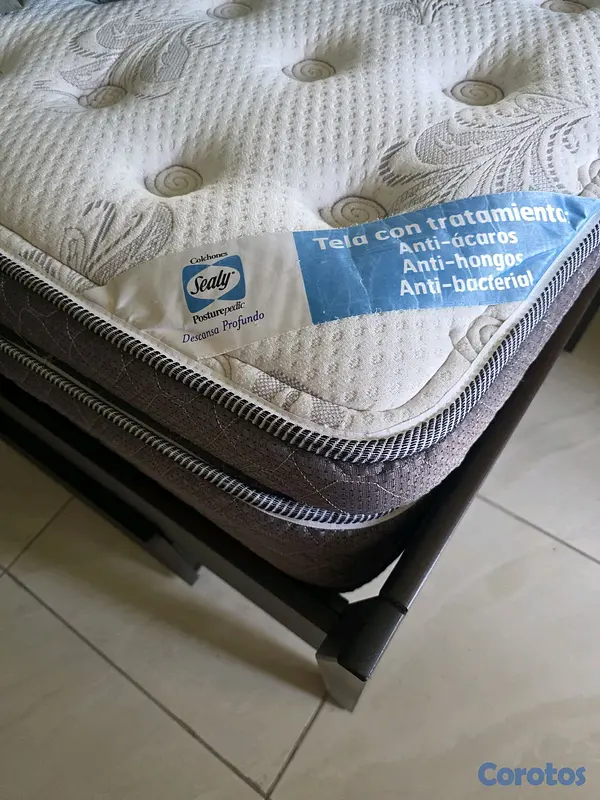 muebles y colchones - Cama King + Colchón + 2 Gavetas 7