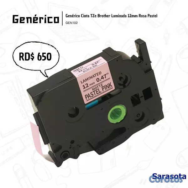 impresoras y scanners - Genérico Cinta TZe Brother Laminada 12mm Varios co 5