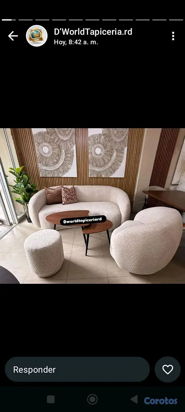 muebles y colchones - juego de muebles curvo moderno 3