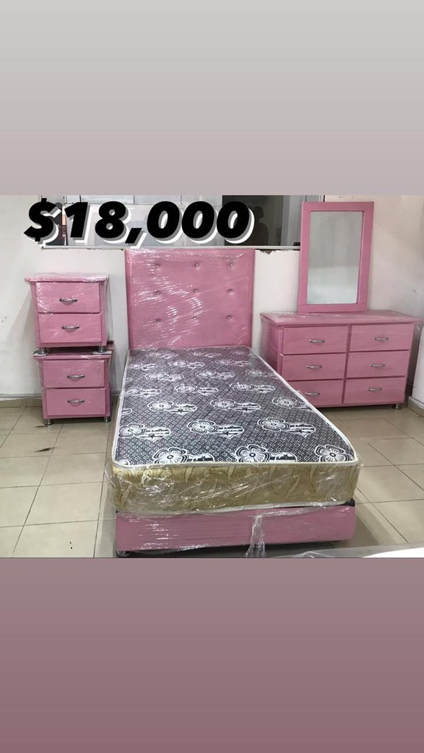 muebles y colchones - Juego de Habitación Twin 39 con Colchon 0