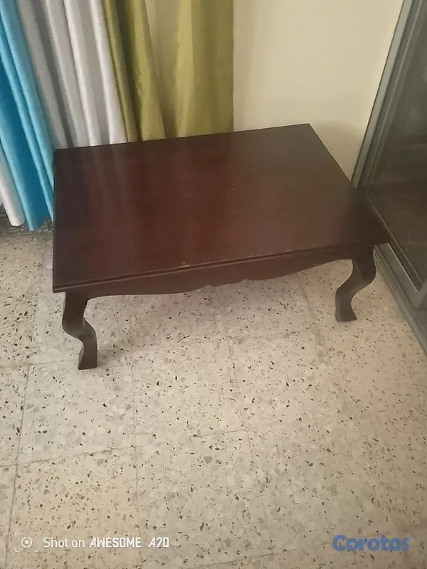 muebles y colchones - butacas con mesa en caoba  5