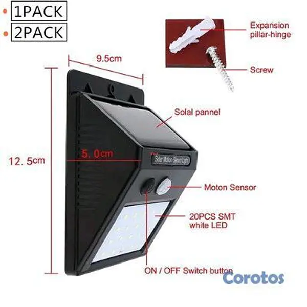 otros electronicos - 🌞💡 Lámpara solar con sensor de movimiento por tan solo $990 💡🌞 5
