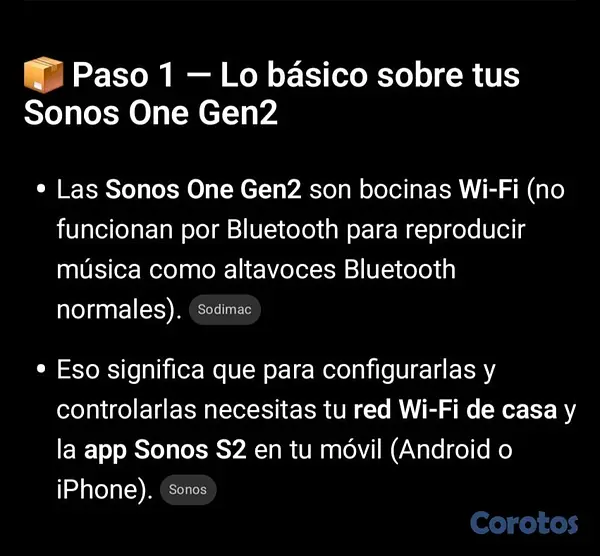 camaras y audio - Set de Audio Premium: Sonos One Gen 2 + Soportes O 7