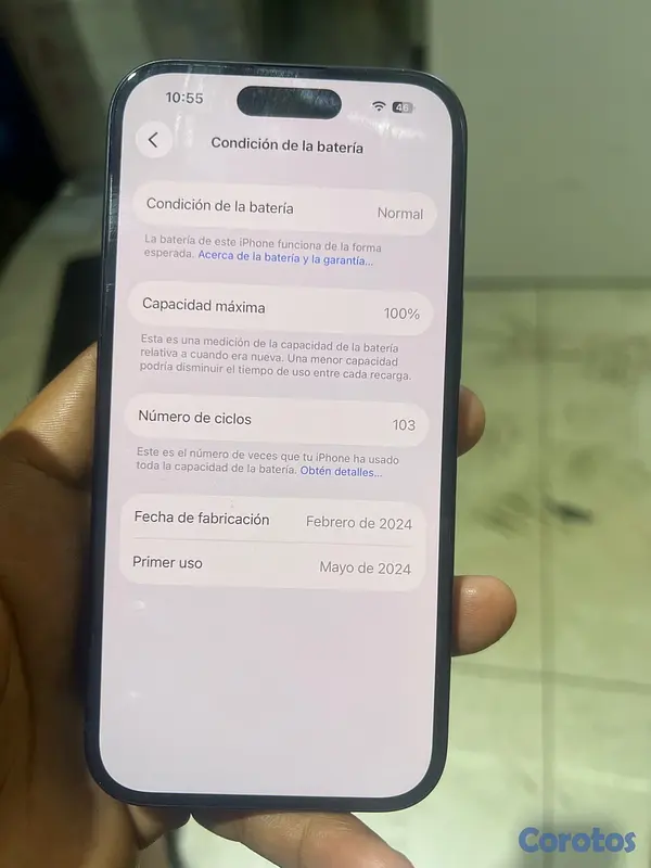 celulares y tabletas - iPhone 15 normal nuevo 100 batería esim sin caja 2