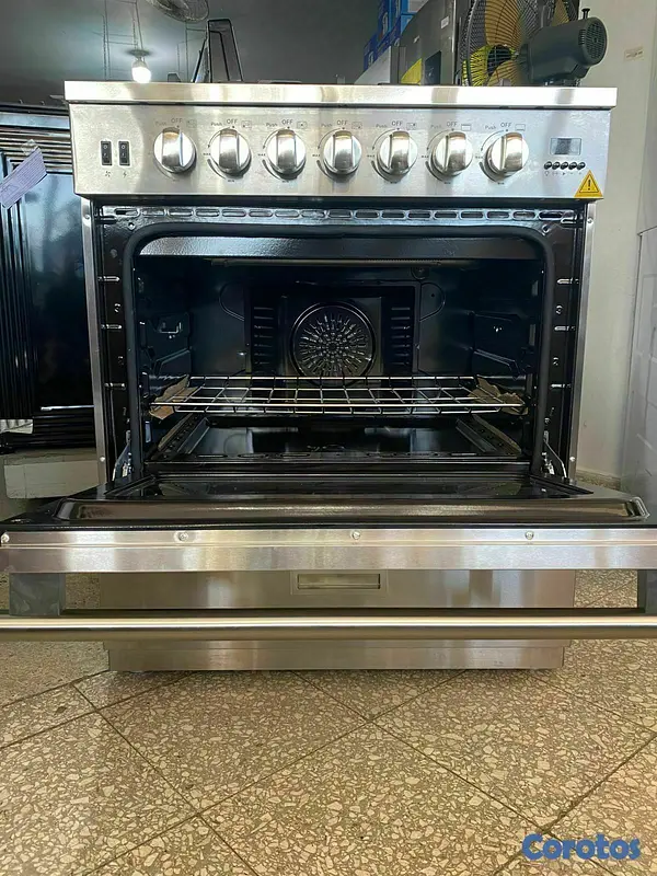electrodomesticos - Estufa KN Gold profesional Niquelada de acero inoxidable 
30 pulgadas
 7