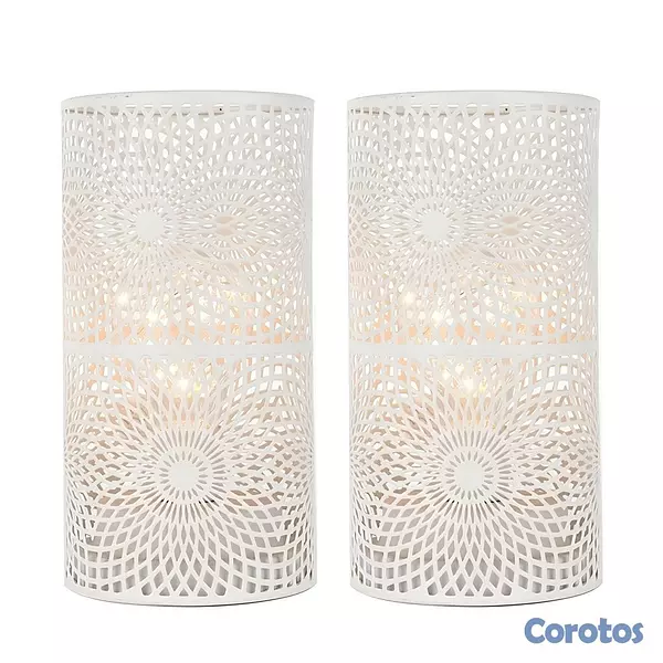 decoración y accesorios - Lámpara Decorativa de Metal con Vela LED – Luz Agr 1