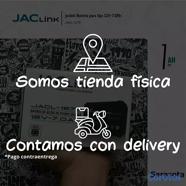 accesorios para electronica - Jaclink Batería 12V 7.0Ah JACL-1270 3