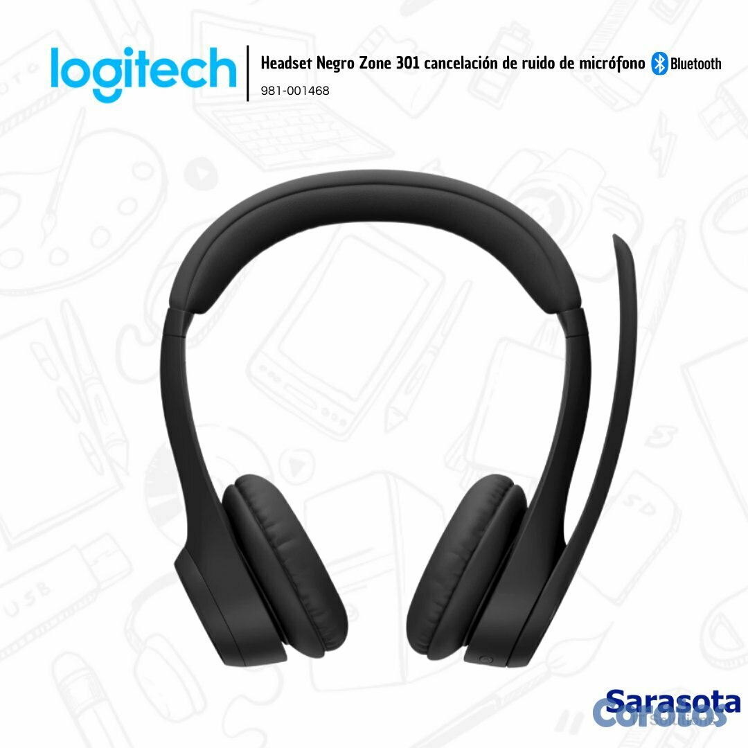 camaras y audio - Logitech Audífono Zone 301 con micrófono Bluetooth 2