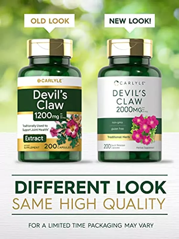 Salud y Equipamiento Médico - Garra Del Diablo 2000mg 200 Cap Carlyle 2