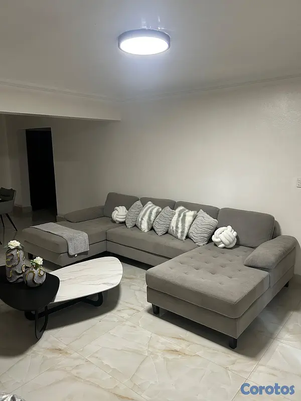 muebles y colchones - Mueble gris moderno en forma U 2