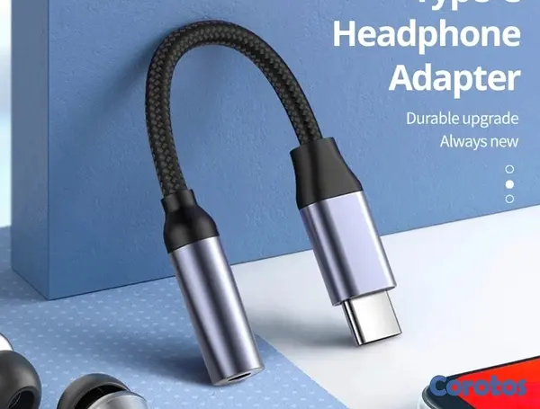 accesorios para electronica - Adaptador de audio tipo C a auxiliar Jack 3.5mm 
 6