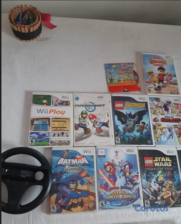 consolas y videojuegos - Videojuegos y volante para Wii. 3